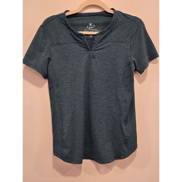 Kuhl Tops - Kuhl Women's Teal V Neck Short Sleeve Shirt Size XS Preloved